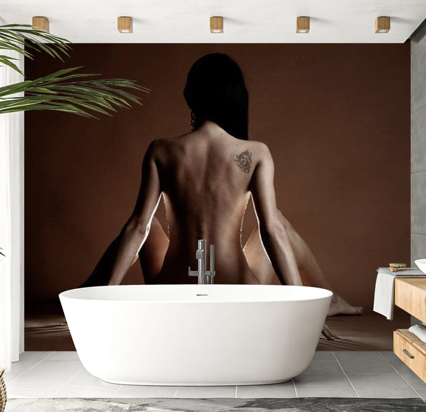 Abstract Wallpaper Wall Mural - Woman With Tattoo 118"Wx90"H