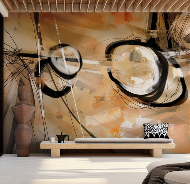 Abstract Wallpaper Wall Mural - Disharmony 39"Wx27"H