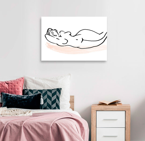 Abstract Canvas Wall Art - Sunbathing