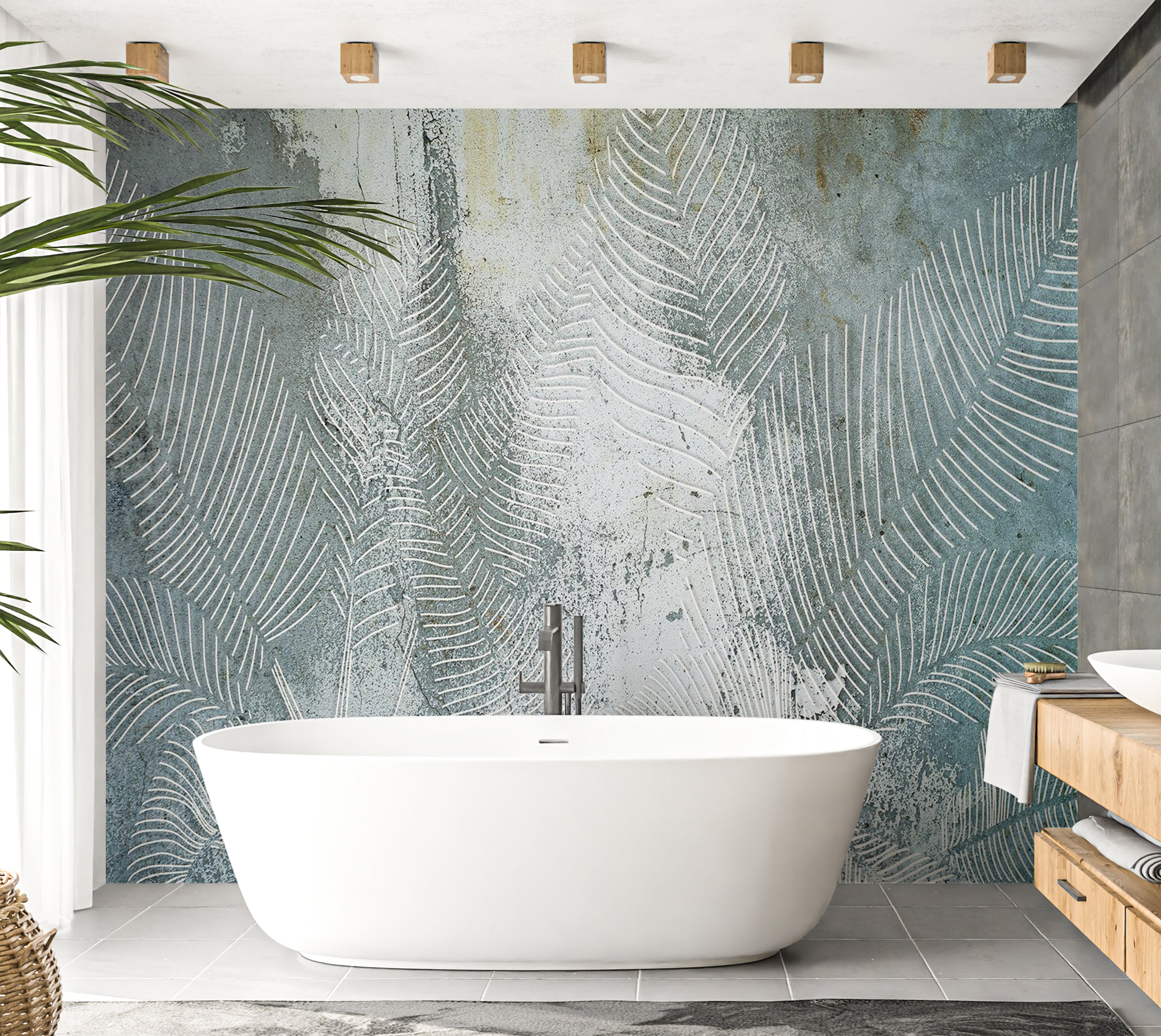 Peel & Stick Botanical Wall Mural - Venetian Whispers 38"Wx27"H