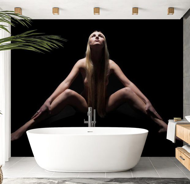 Abstract Wallpaper Wall Mural - Nude - Symmetry 118"Wx90"H
