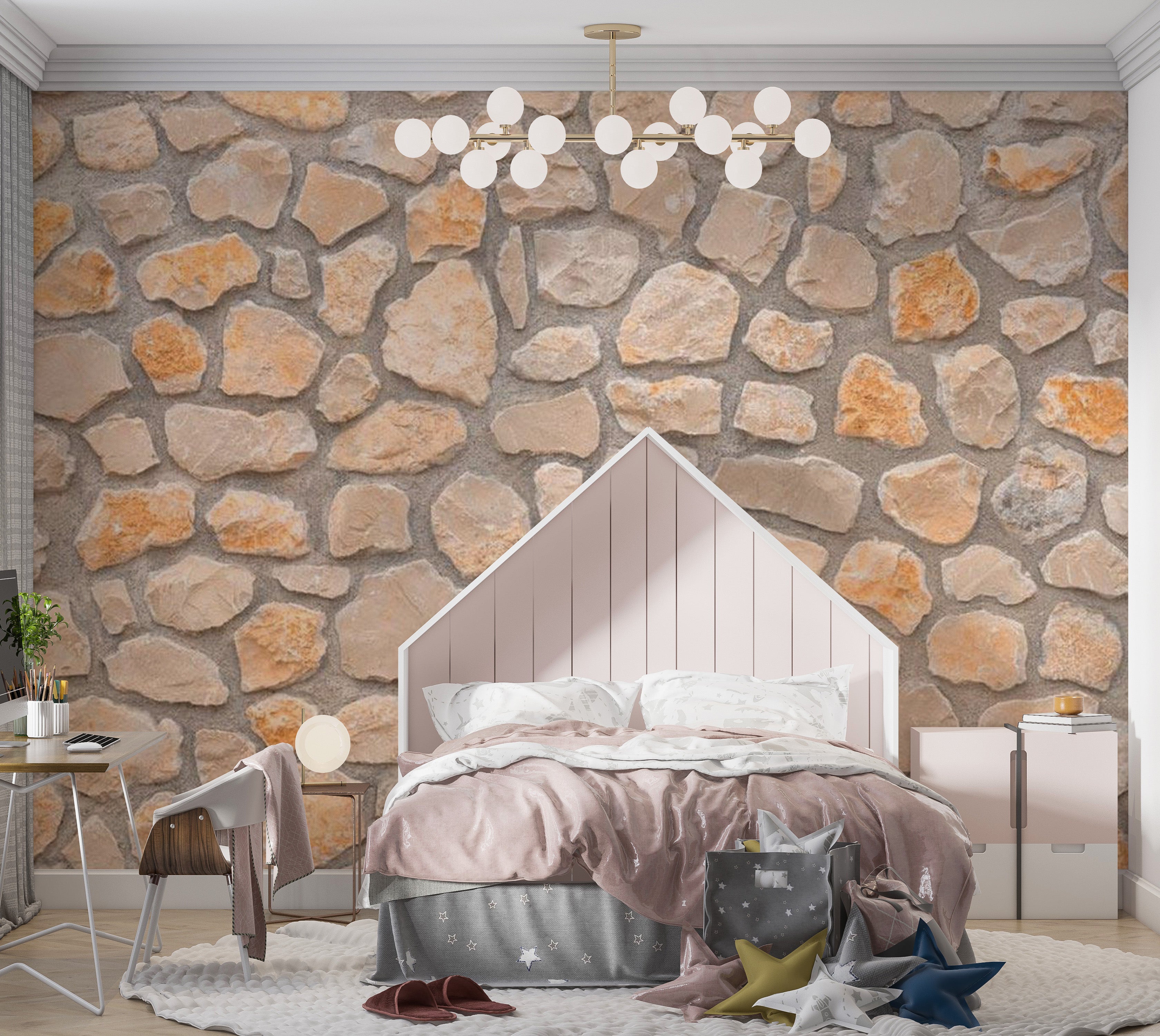 Background & Patterns Wallpaper Wall Mural - Stone Age 39"Wx27"H