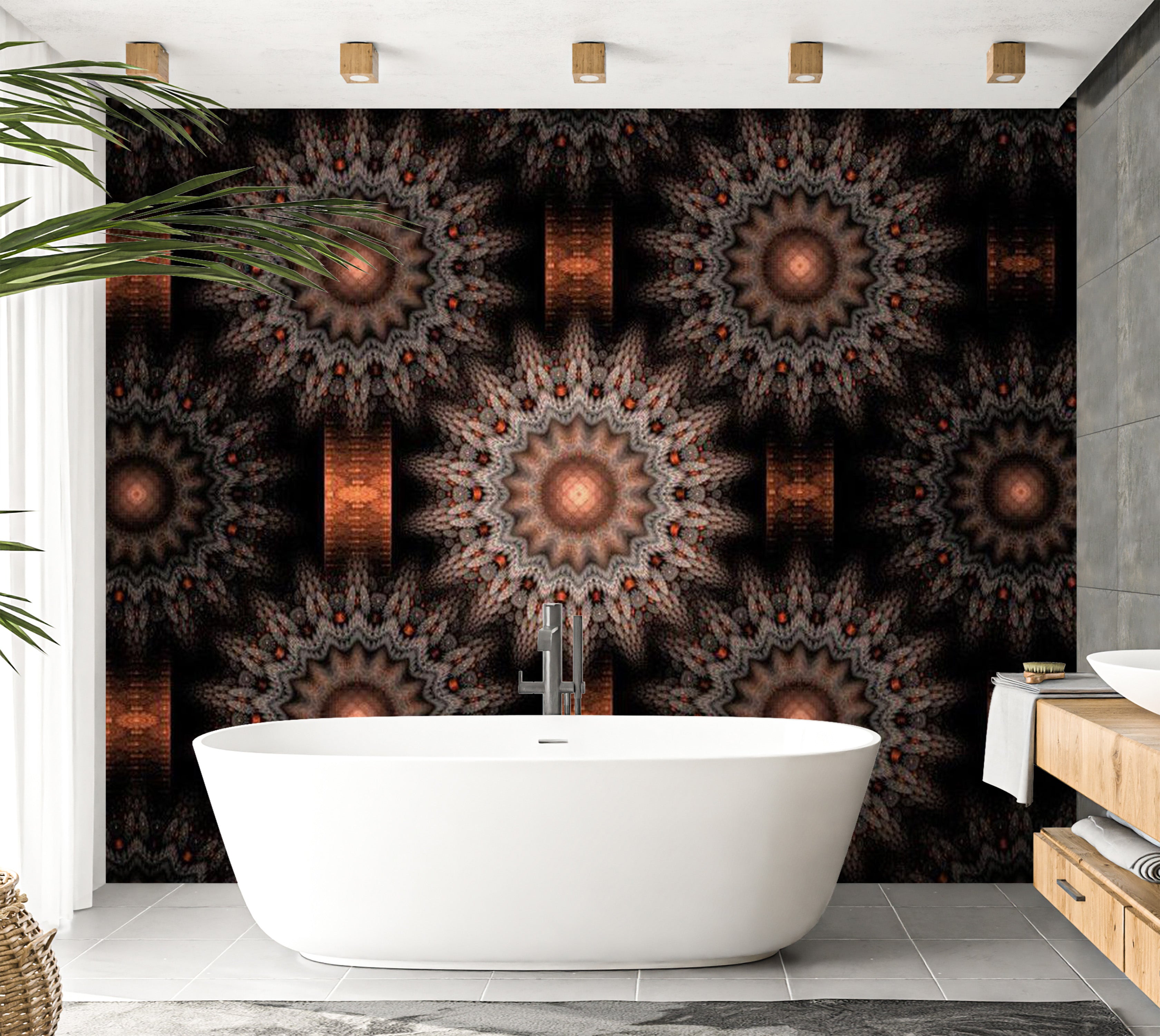 Abstract Wallpaper Wall Mural - Fractal - Fantasy 118"Wx90"H