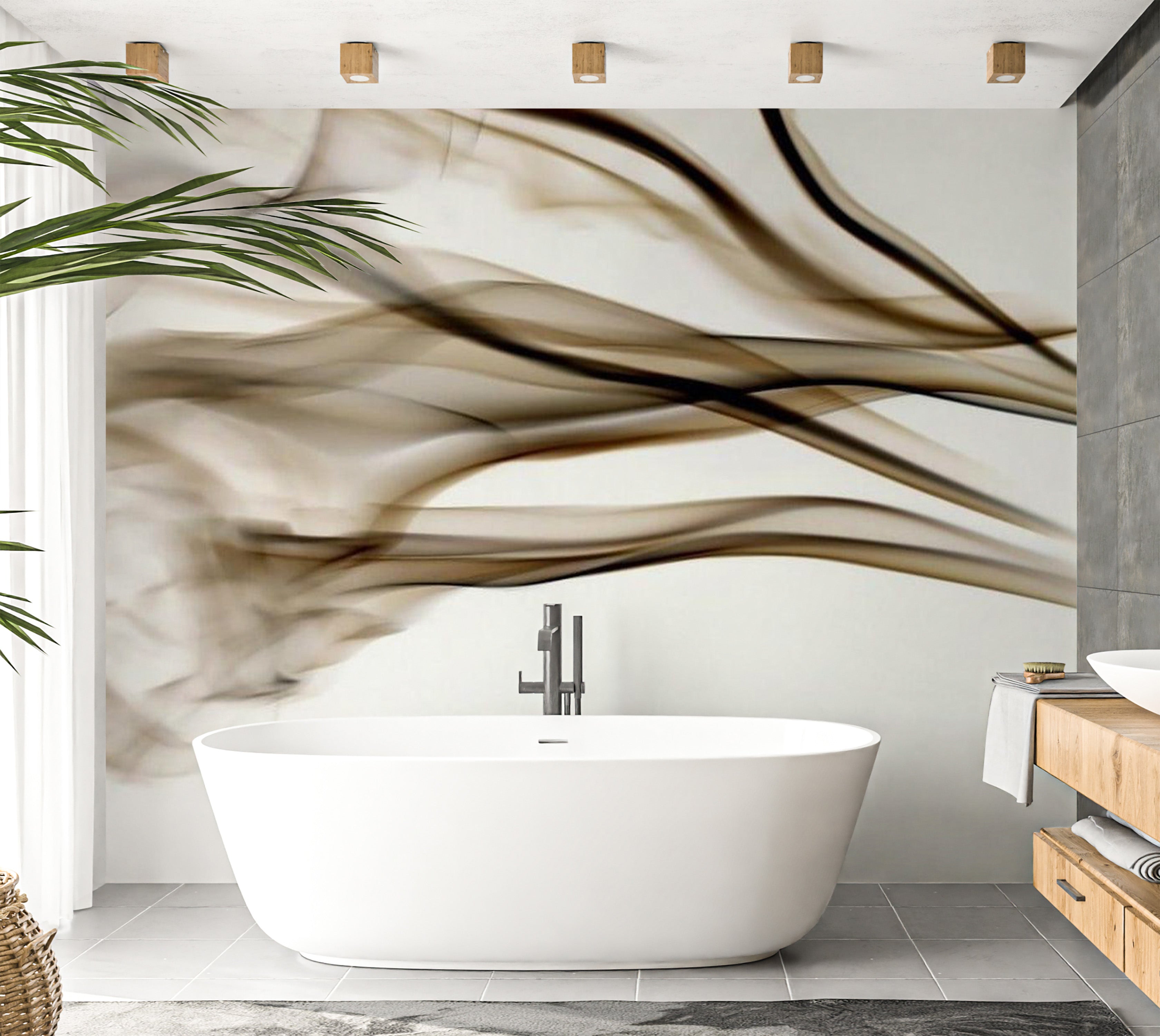 Abstract Wallpaper Wall Mural - Smoke - Abstract 118"Wx90"H