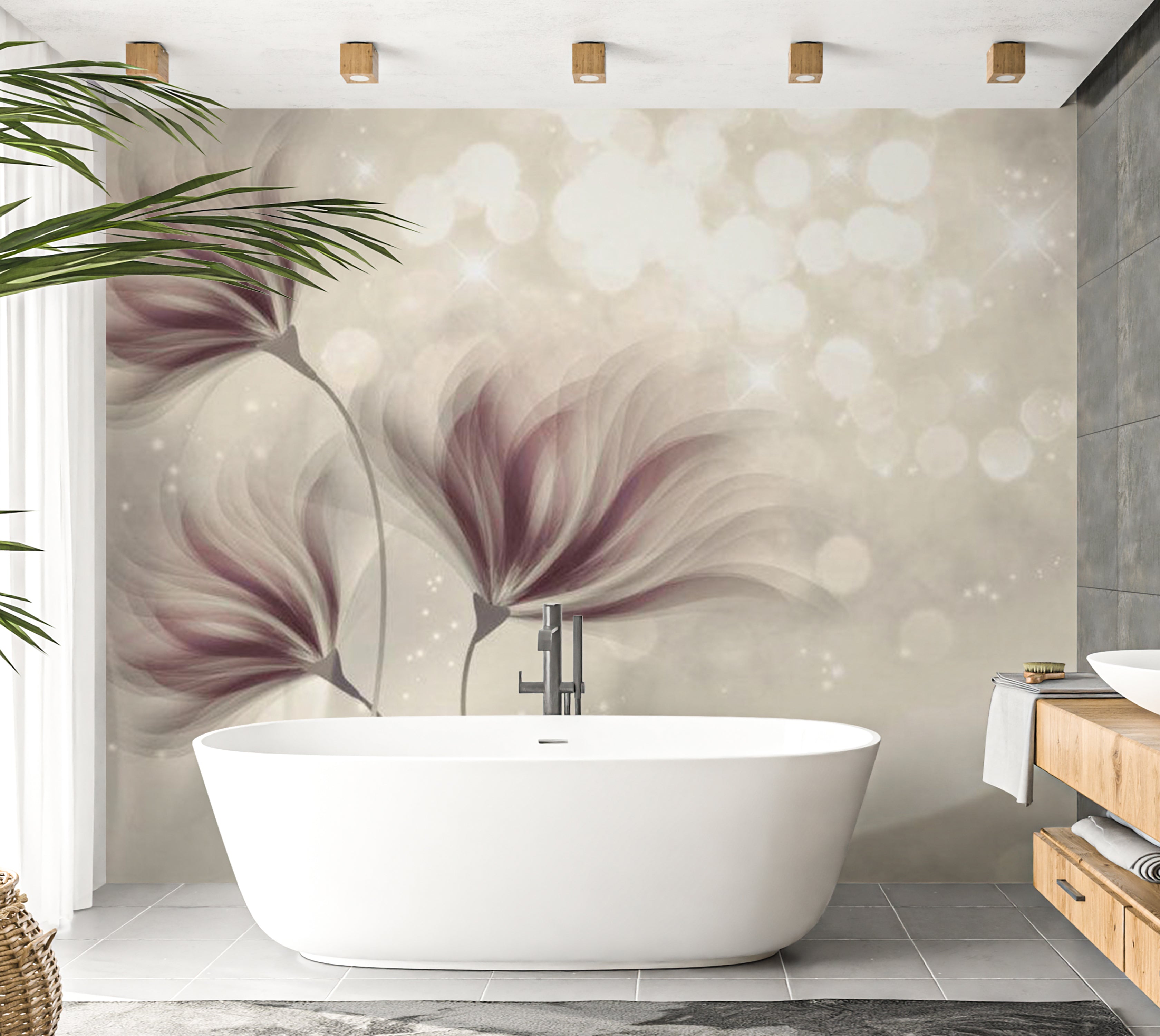 Peel & Stick Floral Wall Mural - Luminous Morning 38"Wx27"H