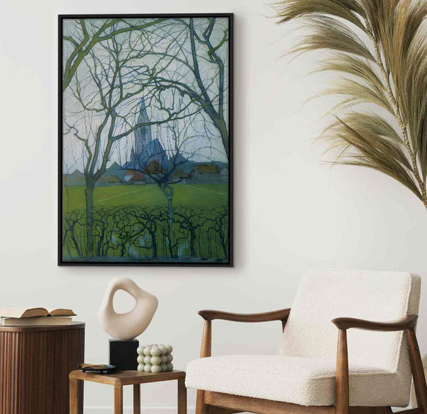 Floating Framed Canvas Art - St. Jacob's Church - Piet Mondrian