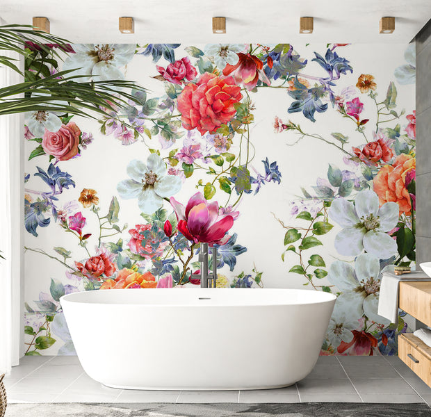 Peel & Stick Floral Wall Mural - Colored Bouquet 38"Wx27"H