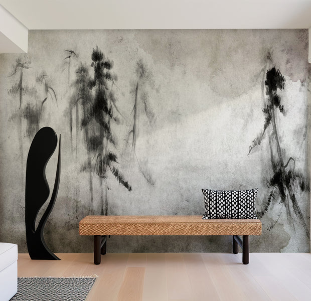 Botanical Wallpaper Wall Mural - Mysterious Tact of Nature 39"Wx27"H / Standard