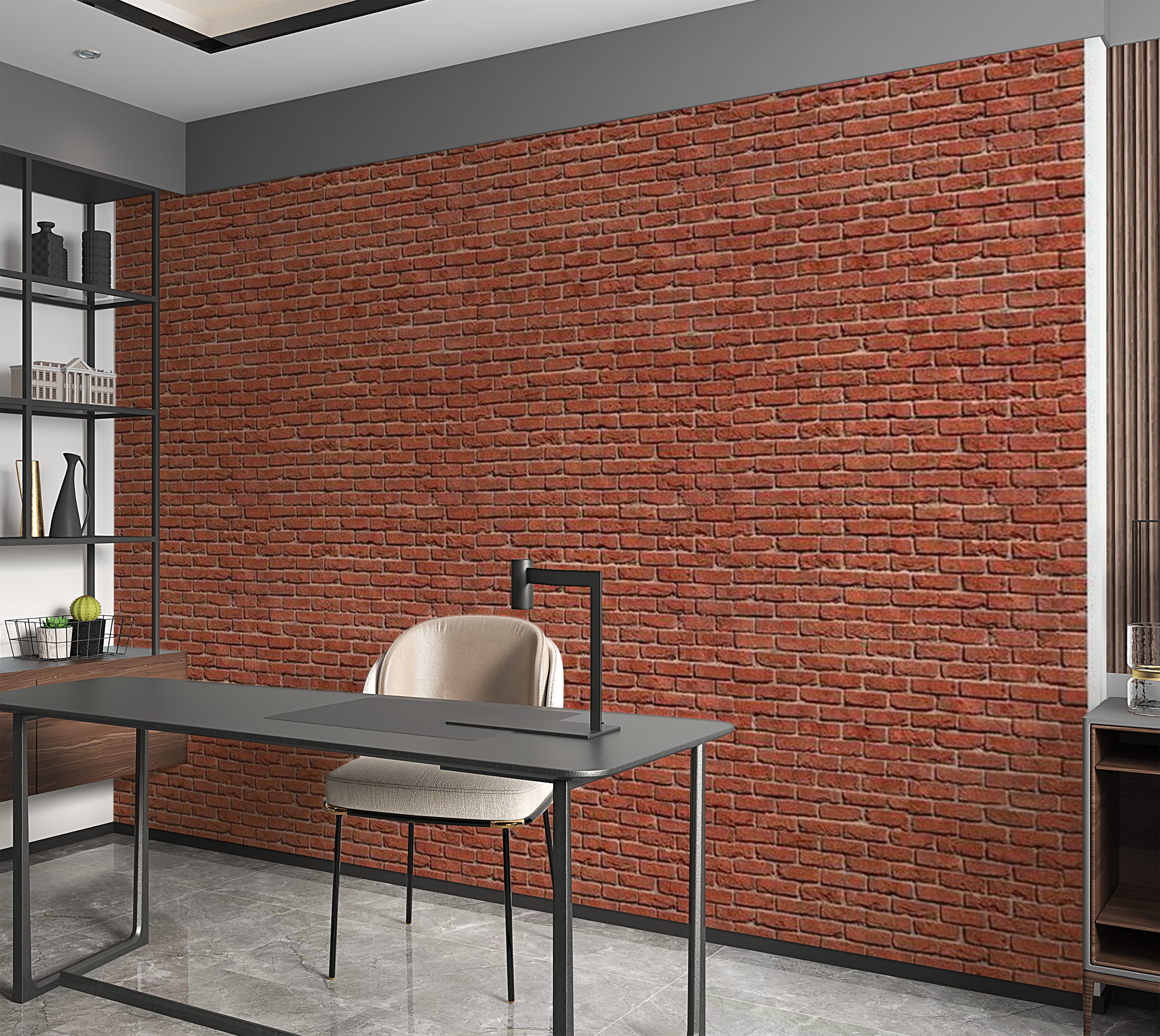 Background & Patterns Wallpaper Wall Mural - Modern Red Brick Wall 118"Wx90"H