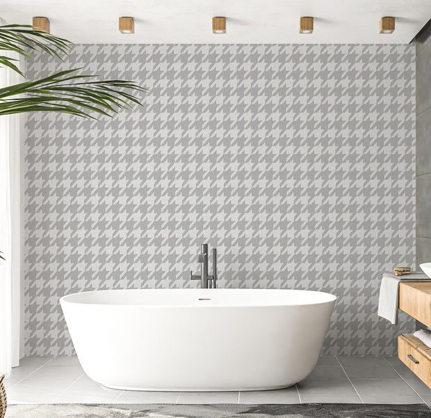 Abstract Wallpaper Wall Mural - Dogtooth Check 39"Wx27"H