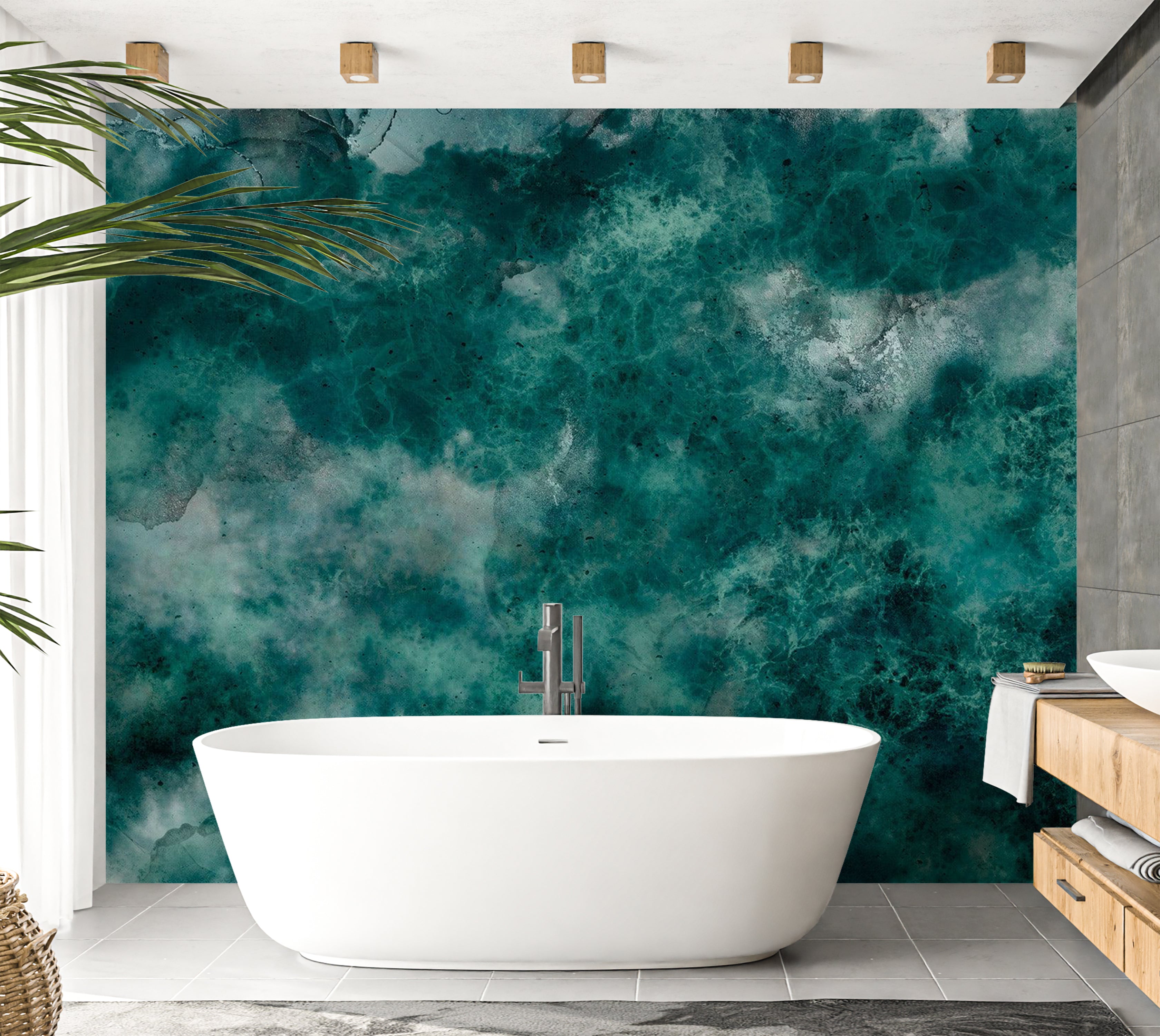 Peel & Stick Wall Mural - Deep Ocean Impression 38"Wx27"H