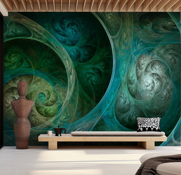 Abstract Wallpaper Wall Mural - Touch Of Silk 118"Wx90"H