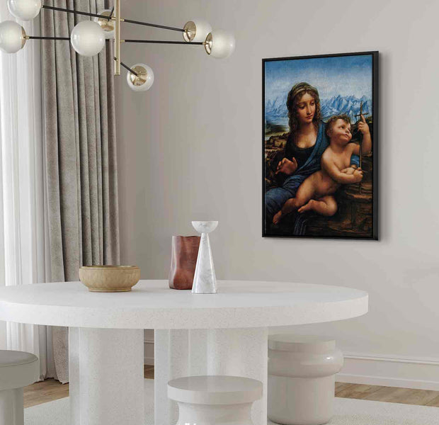 Floating Framed Canvas Art - Madonna With a Distaff - Leonardo da Vinci