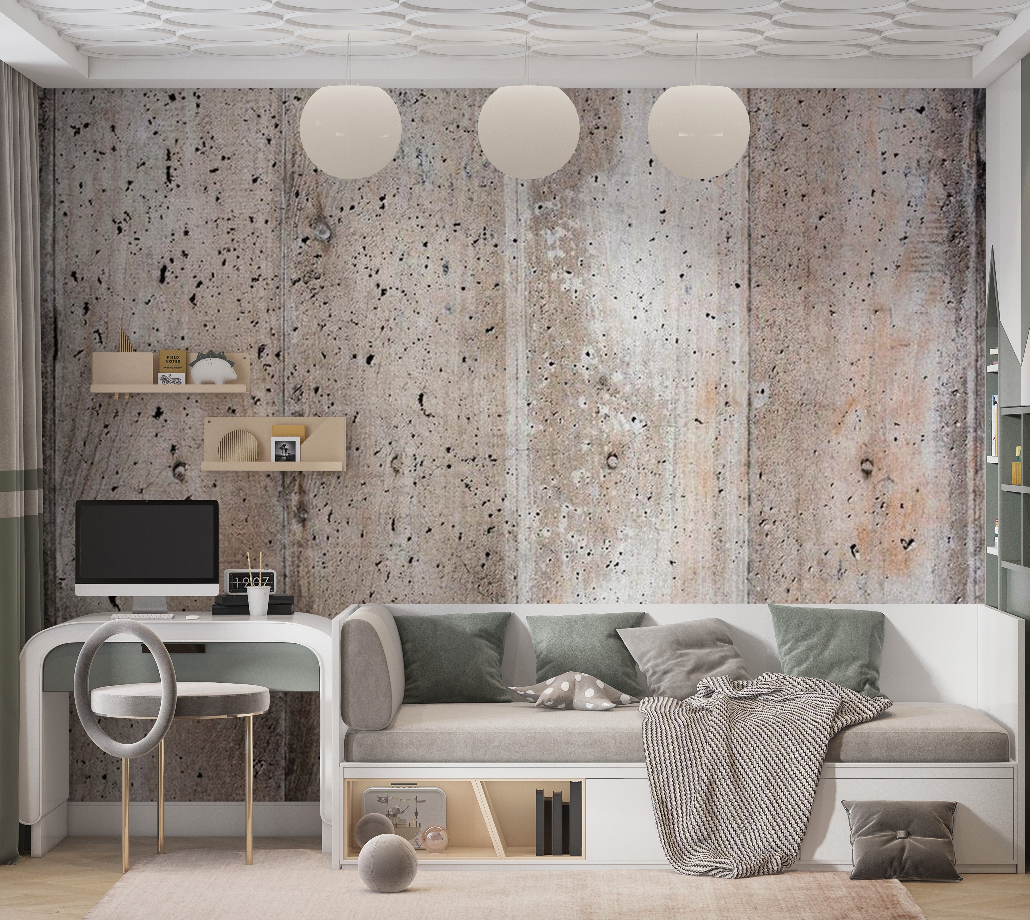 Background & Patterns Wallpaper Wall Mural - Old Concrete 39"Wx27"H