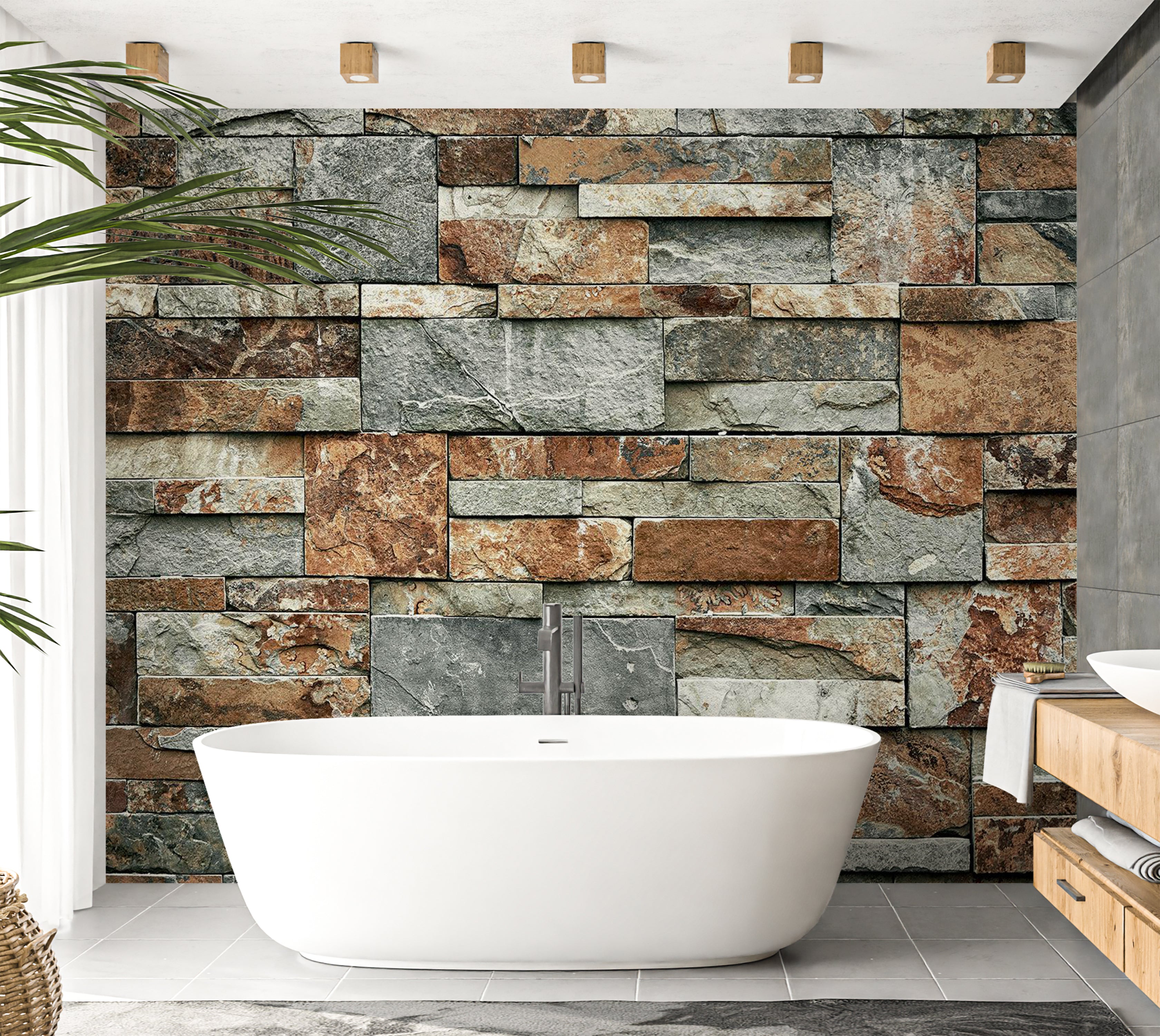 Peel & Stick Wall Mural - Rusty Contrasts 38"Wx27"H