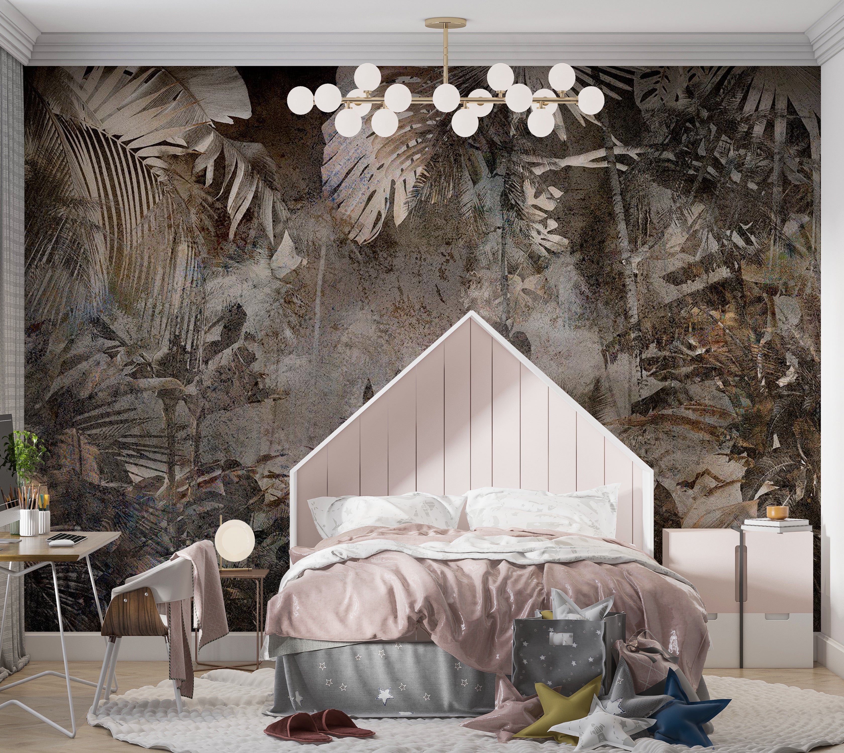 Peel & Stick Botanical Wall Mural - Mysterious Jungle 38"Wx27"H