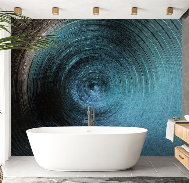 Abstract Wallpaper Wall Mural - Water Swirl 118"Wx90"H