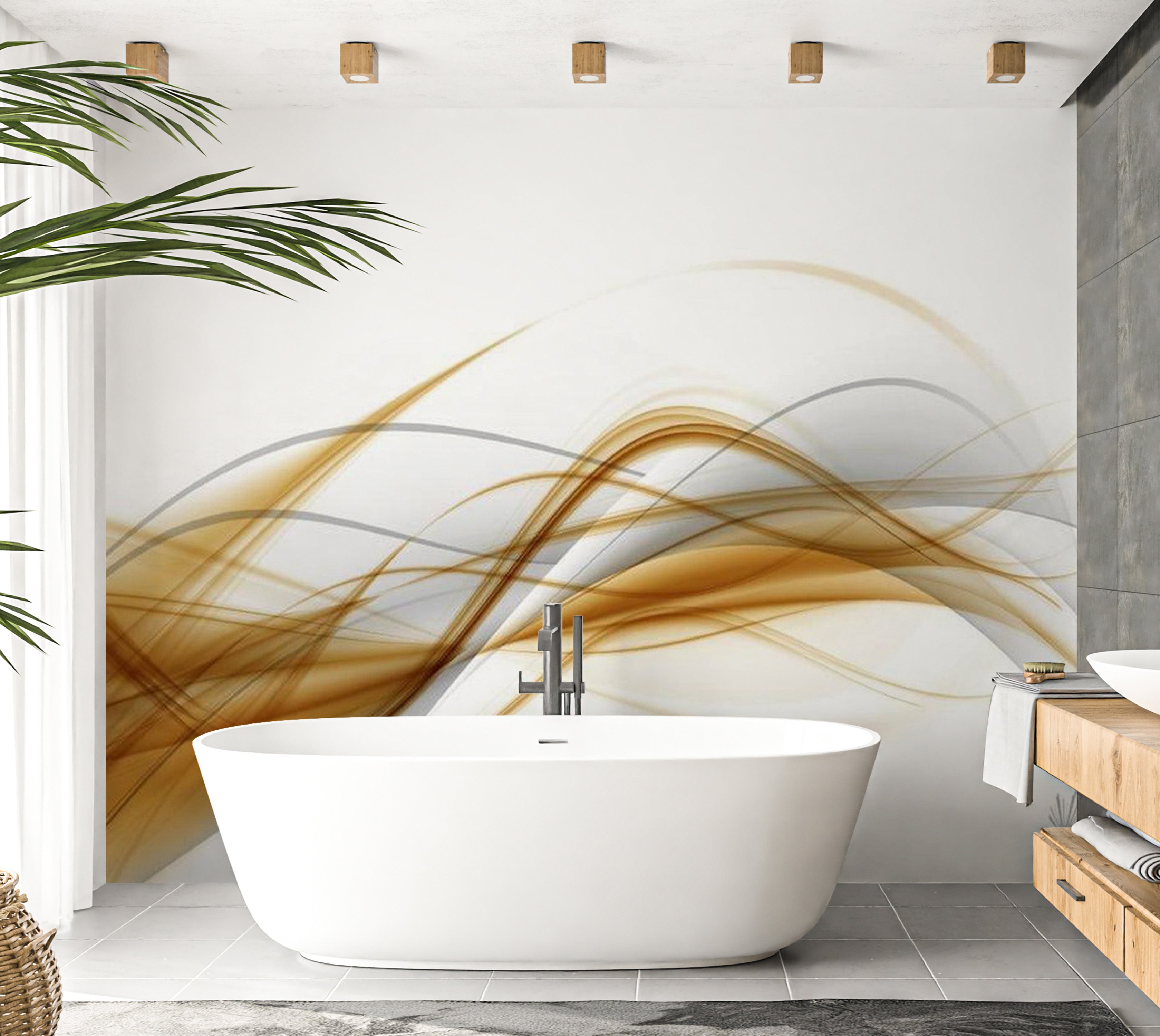 Abstract Wallpaper Wall Mural - Abstract Pattern Digital Art 118"Wx90"H