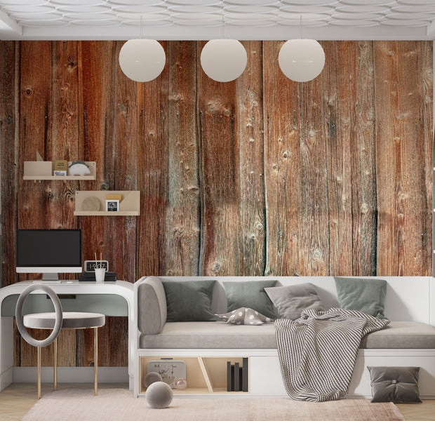 Background & Patterns Wallpaper Wall Mural - Cottage Wooden Wall 39"Wx27"H