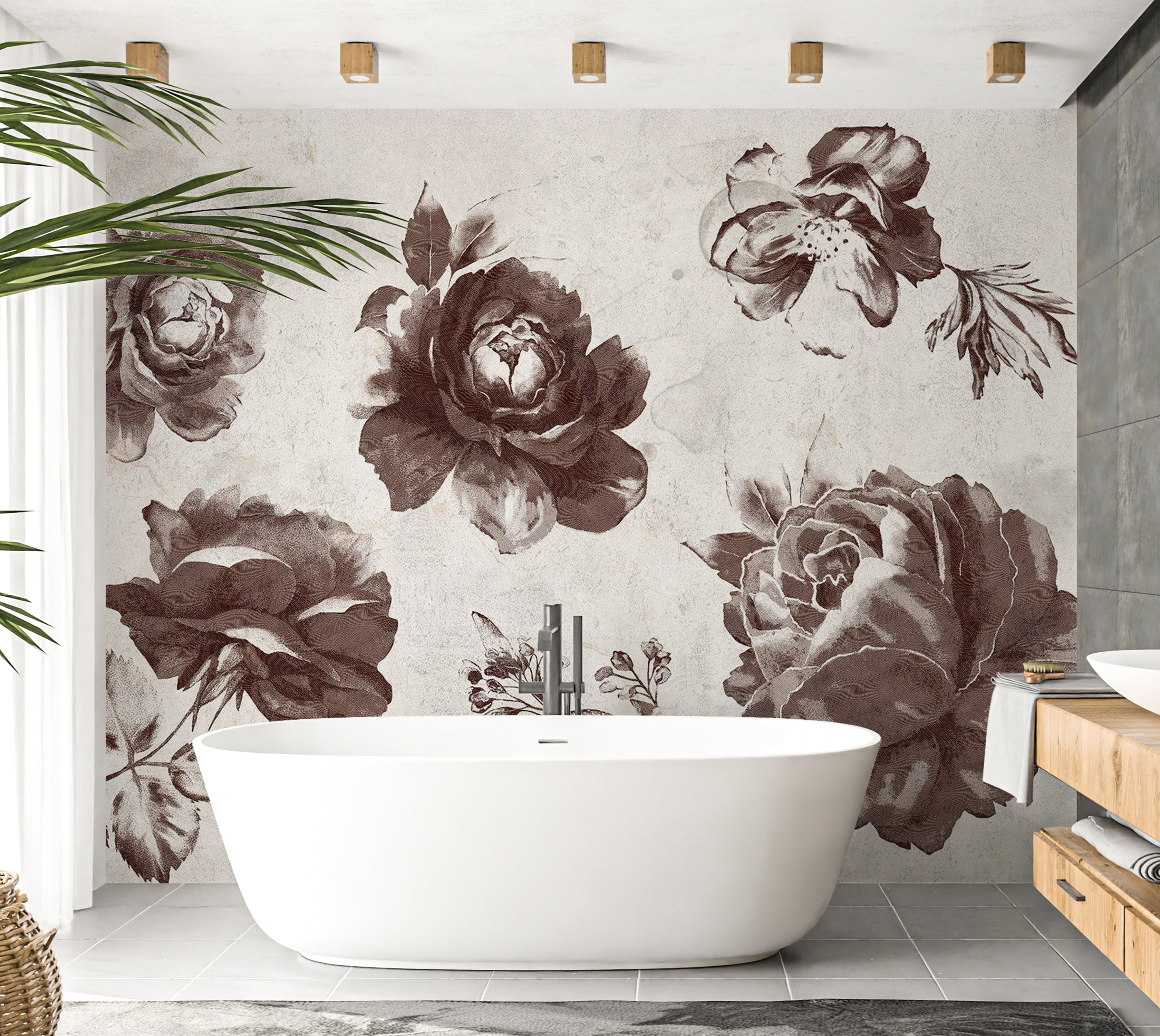 Peel & Stick Floral Wall Mural - Garden of Memories 38"Wx27"H