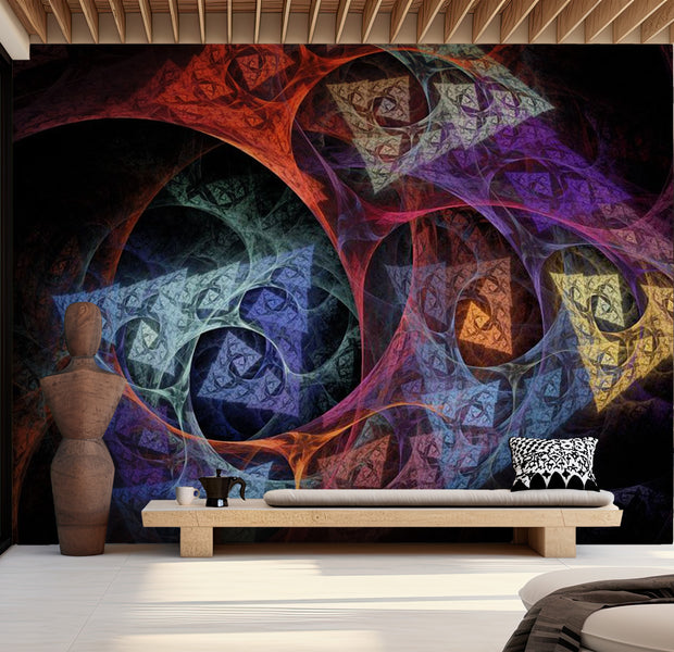 Abstract Wallpaper Wall Mural - Into The Land Of Imagination 118"Wx90"H