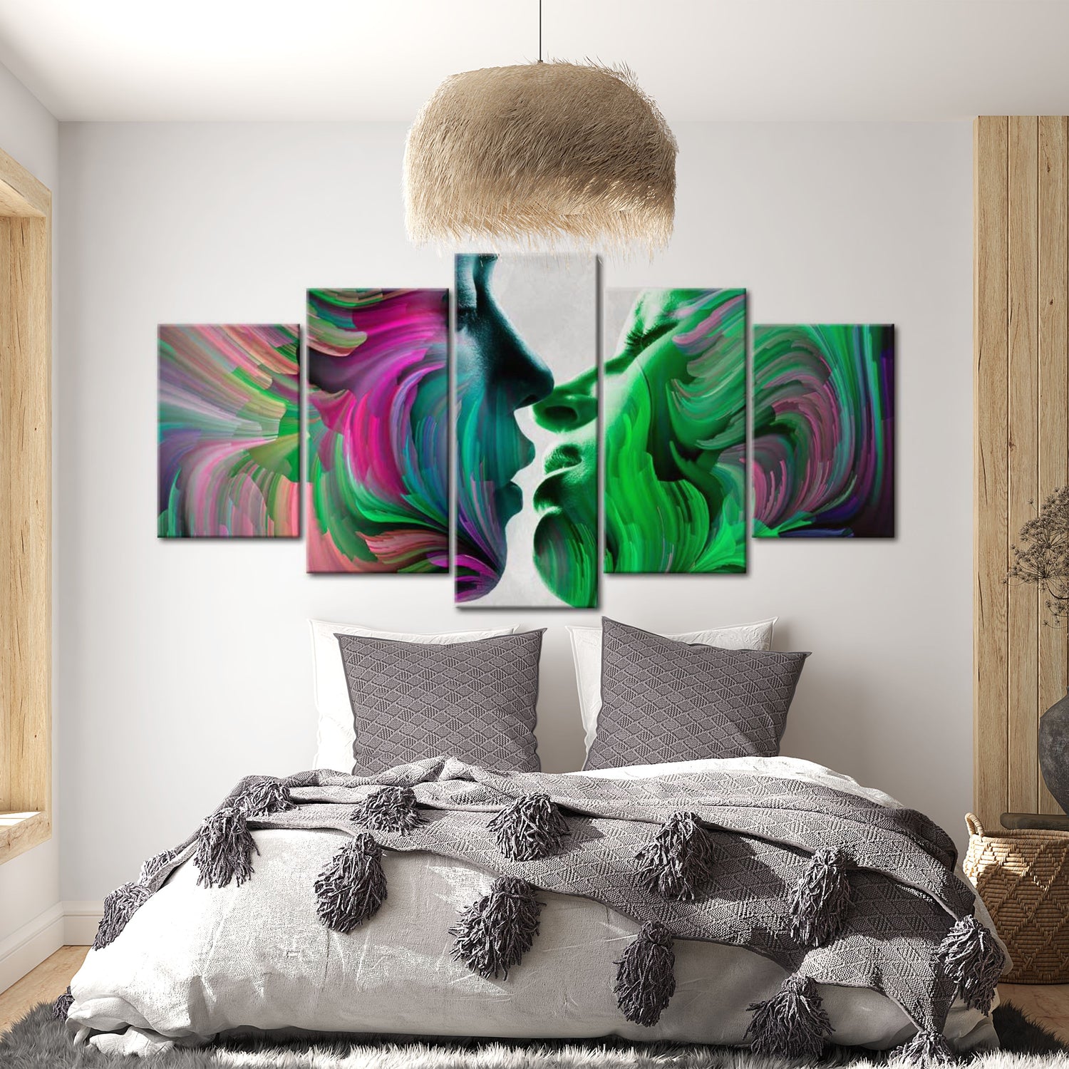 Abstract Canvas Wall Art - Colours Of Love