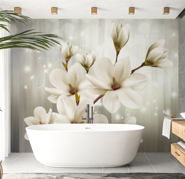 Peel & Stick Floral Wall Mural - Sparkling Orchids 38"Wx27"H