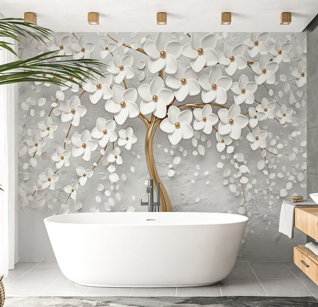 Abstract Wallpaper Wall Mural - Magic Magnolia 39"Wx27"H