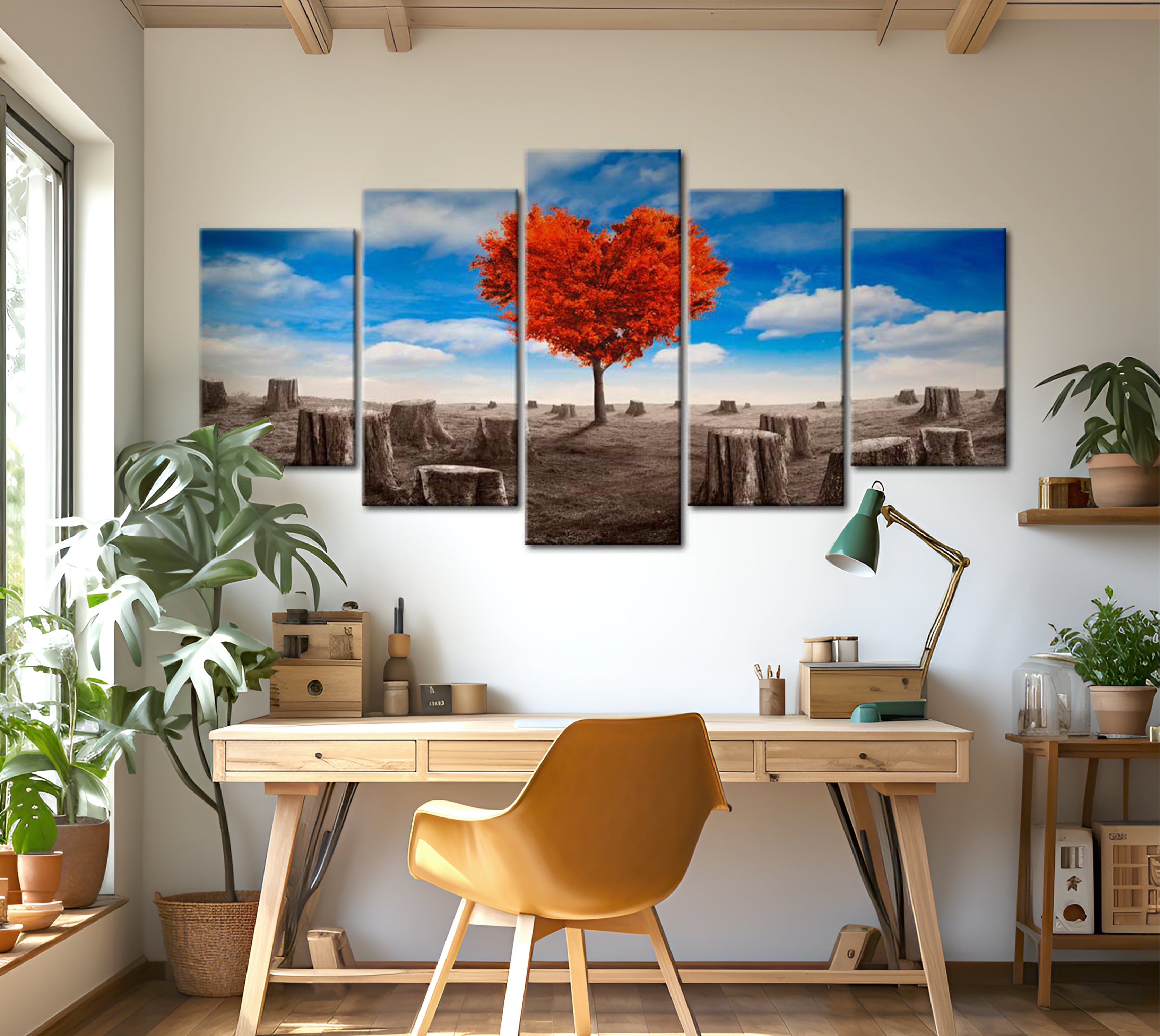 Stretched Canvas Landscape Art - Belive In Love 40"Wx20"H