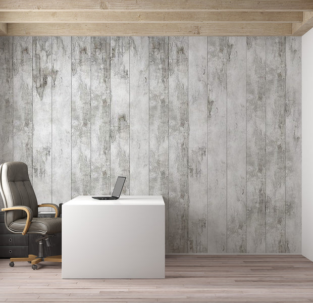 Background & Patterns Wallpaper Wall Mural - Modern Concrete Vertical Stripes 39"Wx27"H