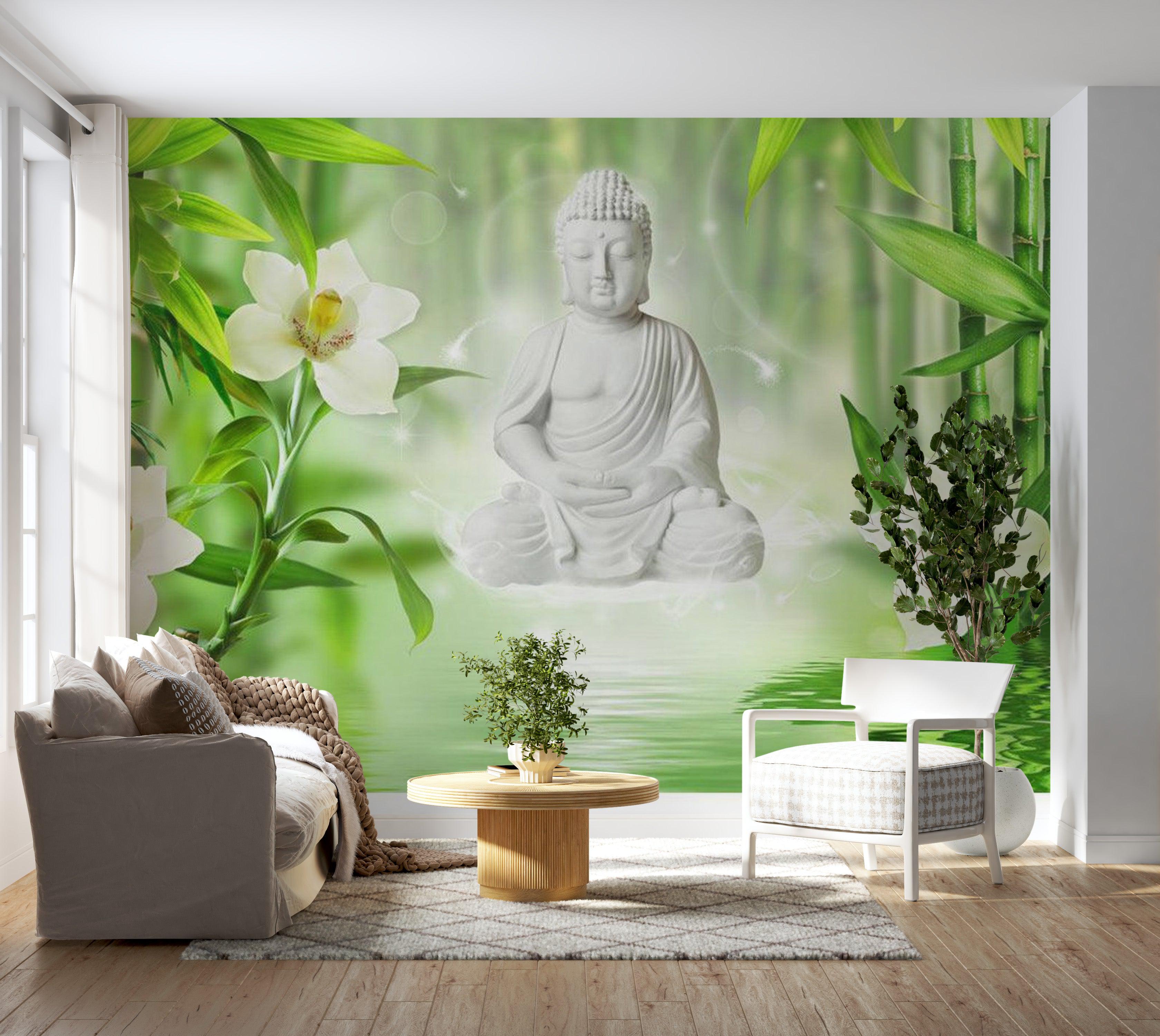 Zen Wallpaper Wall Mural - Buddha And Nature