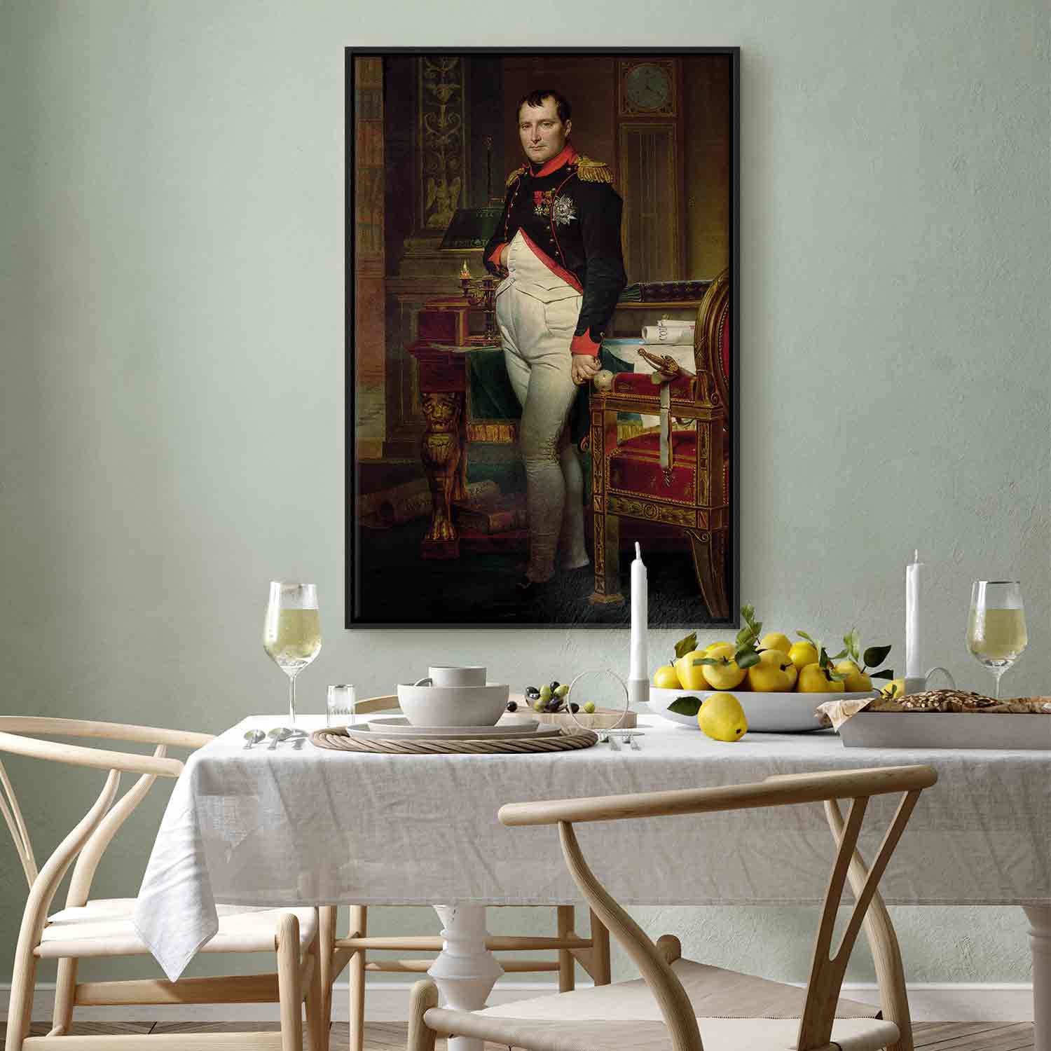 Floating Framed Canvas Art - Napoleon Bonaparte - Jacques-Louis David