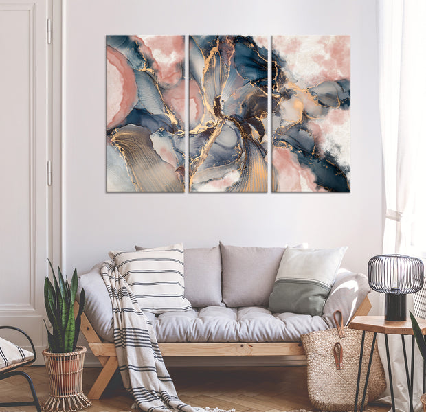 Abstract Canvas Wall Art - Sentimental Journey - 3 Pieces