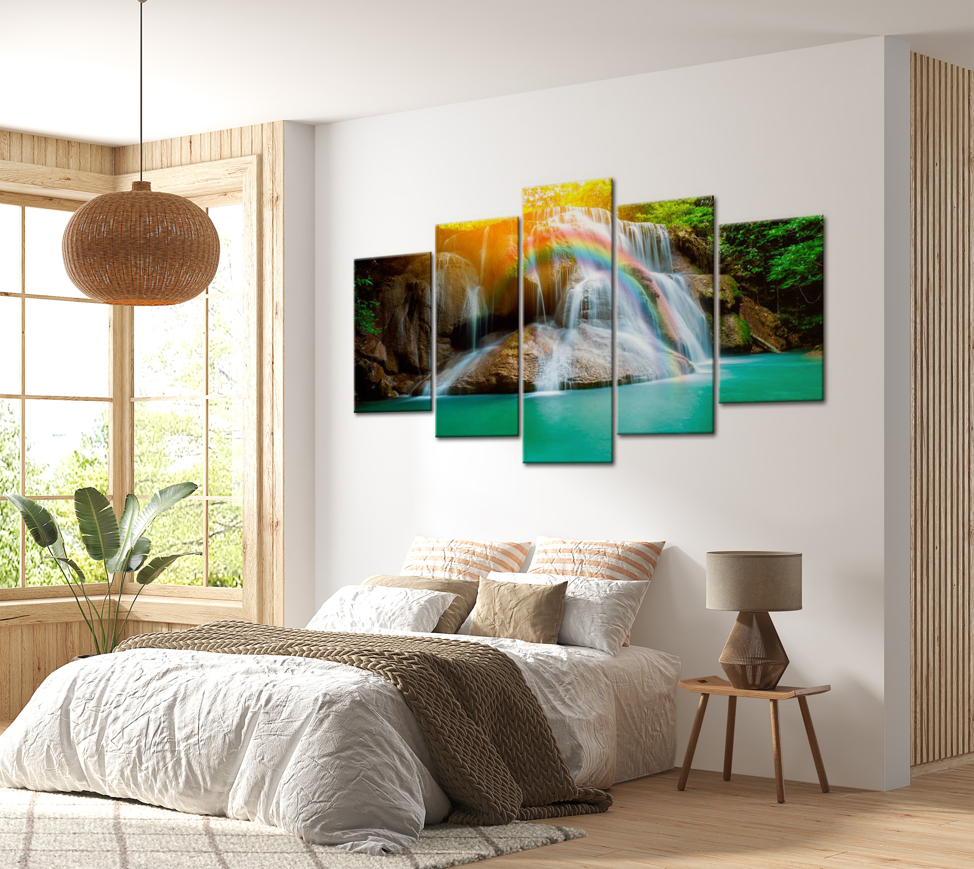 Stretched Canvas Landscape Art - The Beautiful Land 40"Wx20"H