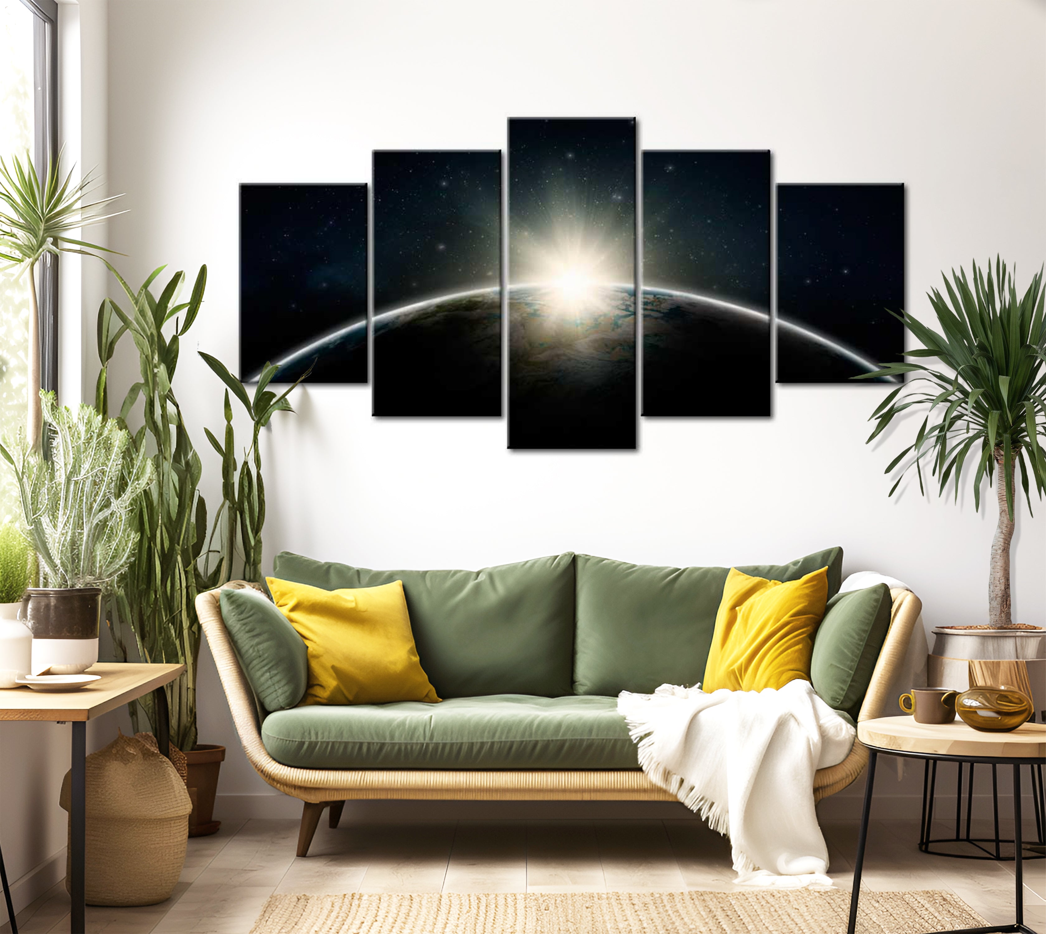 Stretched Canvas Landscape Art - Blue Planet - Earth 40"Wx20"H