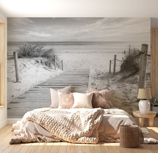 Wallpaper Wall Mural - Olive Green And Grey 39"Wx27"H / Standard