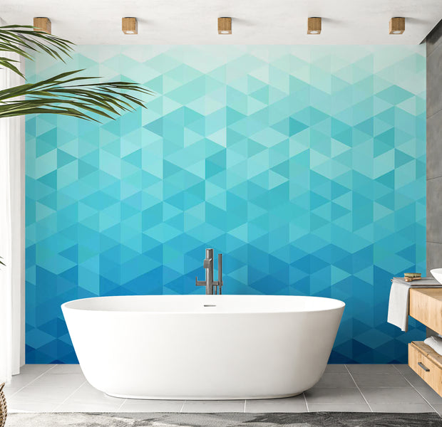 Peel & Stick Wall Mural - Azure pixel 38"Wx27"H