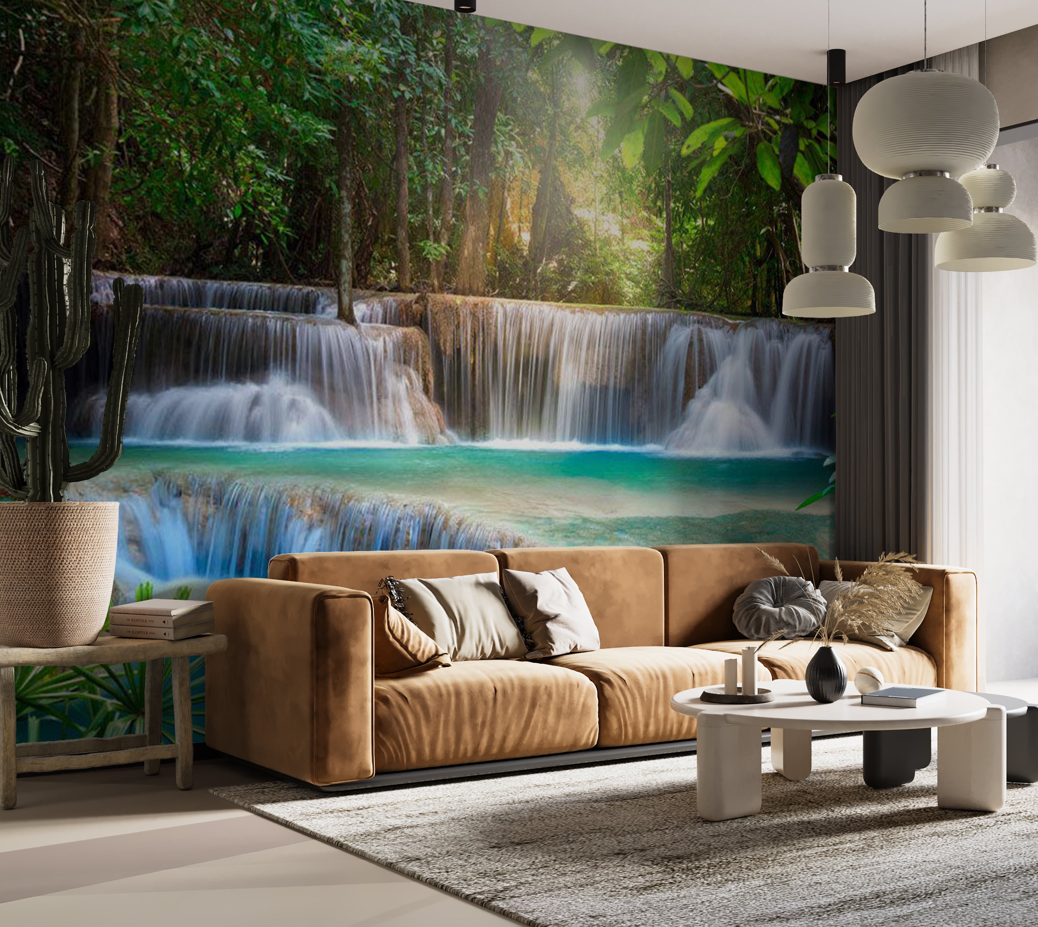 Peel & Stick Landscape Wall Mural - Awakening of Nature 38"Wx27"H