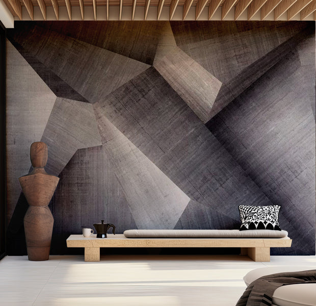 Background & Patterns Wallpaper Wall Mural - Abstract Concrete Blocks 118"Wx90"H