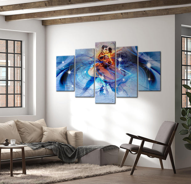 Abstract Canvas Wall Art - Dance Of Love - 5 Pieces