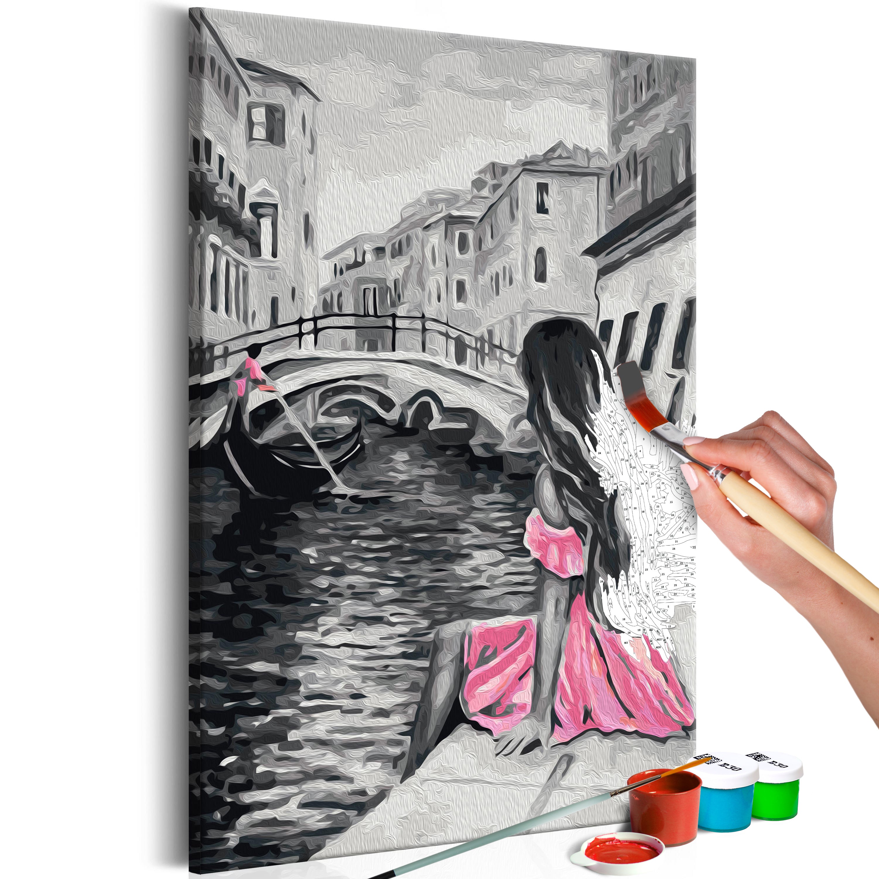 Paint By Numbers Kit - Venice Girl In Pink Dress