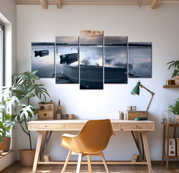 Stretched Canvas Landscape Art - Quiet Haven 40"Wx20"H