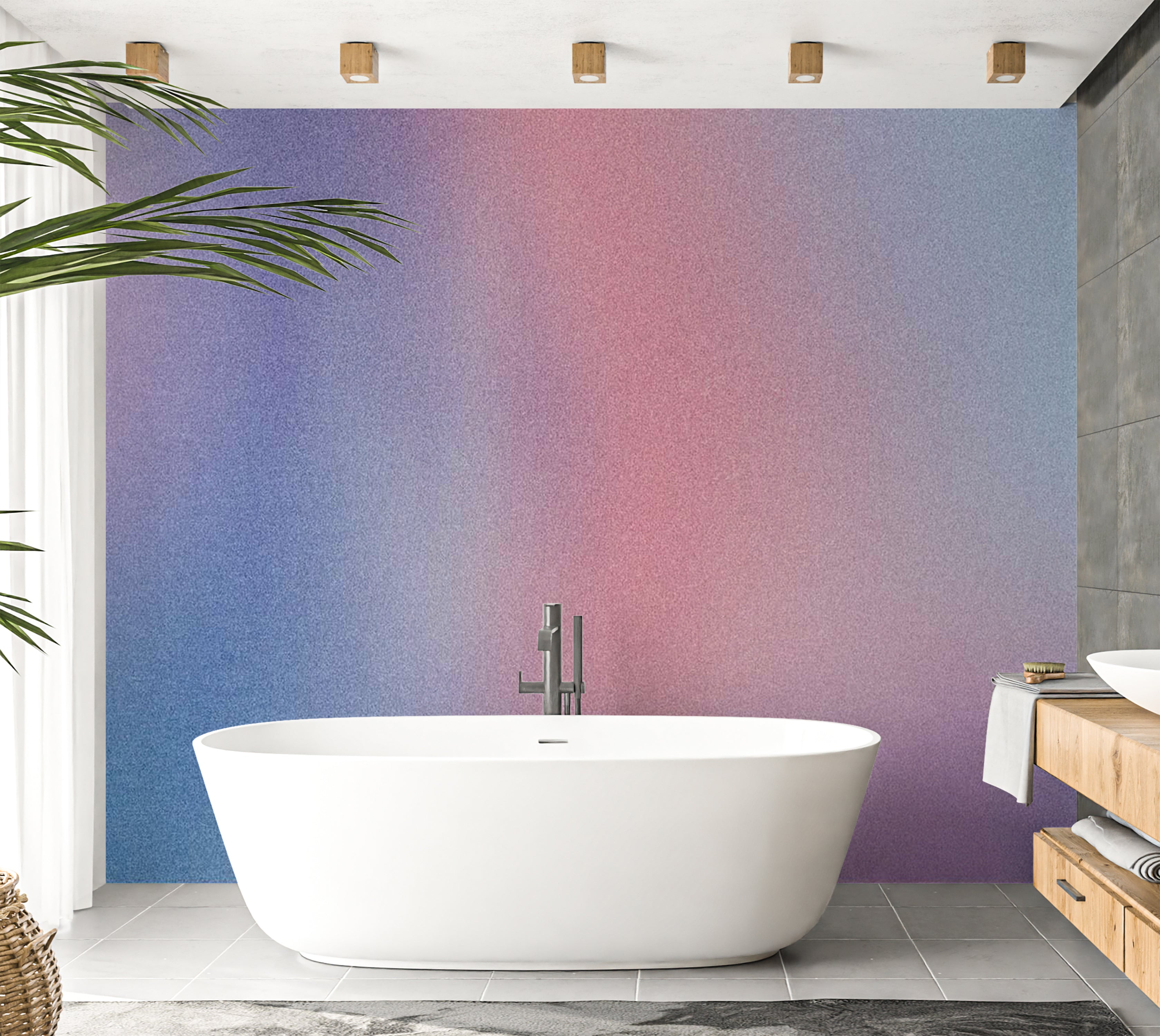 Peel & Stick Wall Mural - Rainbow Gradient Mist 38"Wx27"H