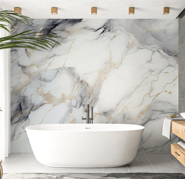 Peel & Stick Wall Mural - Elegant Marble 38"Wx27"H