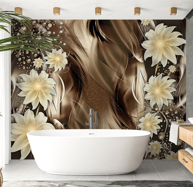 Peel & Stick Glam Wall Mural - Depths of Bronze 38"Wx27"H