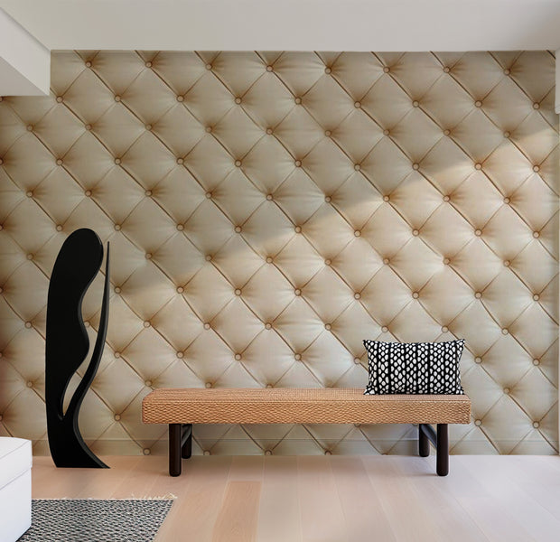 Background & Patterns Wallpaper Wall Mural - Ivory Chesterfield Pattern 39"Wx27"H