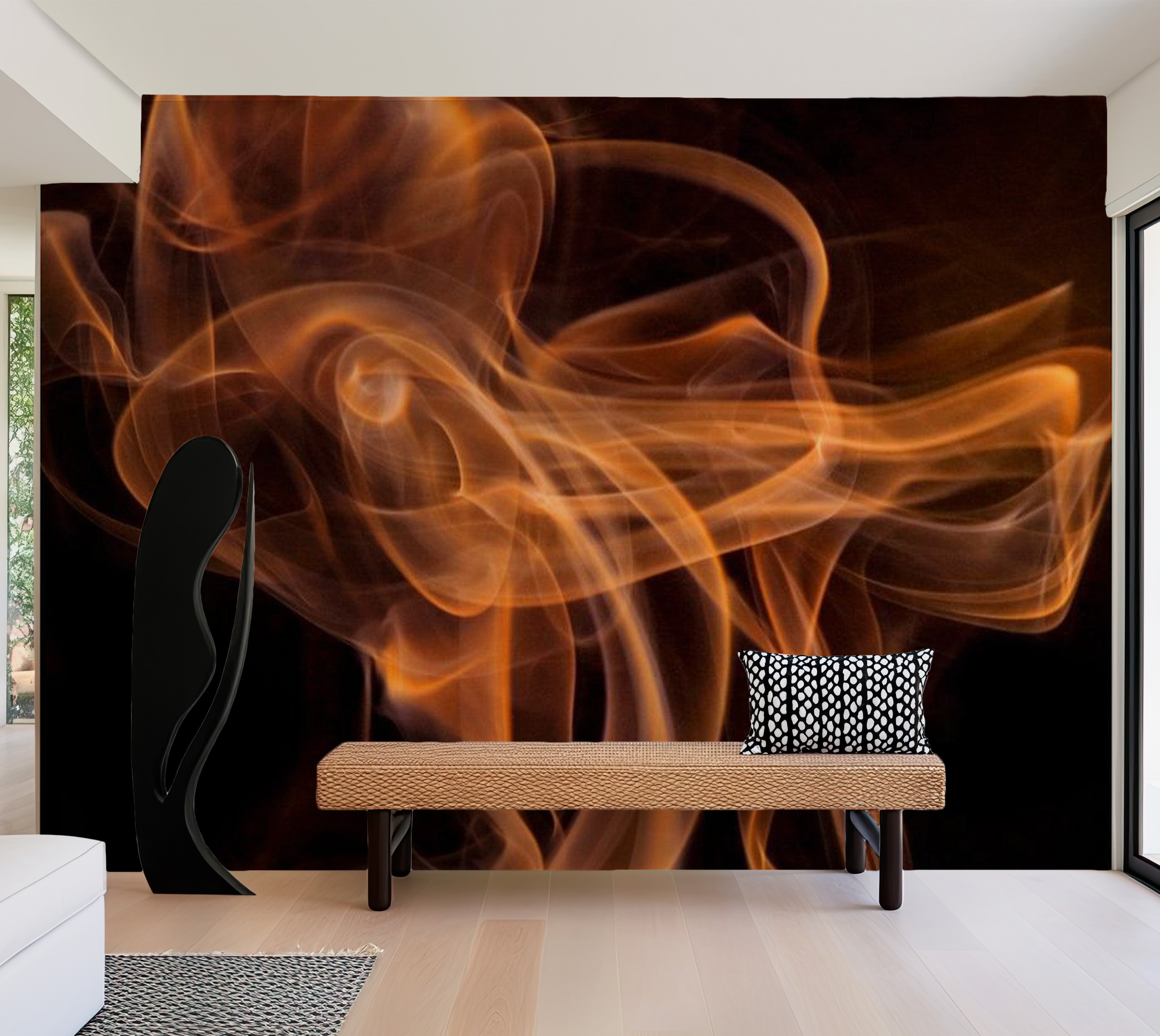 Abstract Wallpaper Wall Mural - Smoke Art 118"Wx90"H