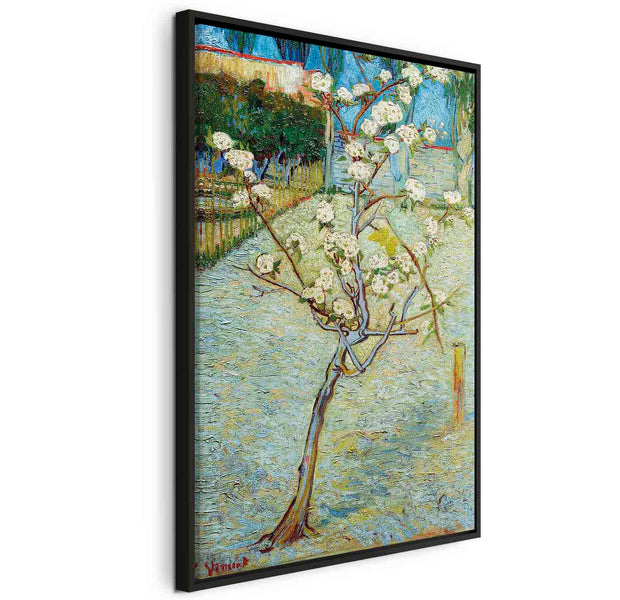 Floating Framed Canvas Art - Small Pear Tree in Blossom - Theo Van Gogh