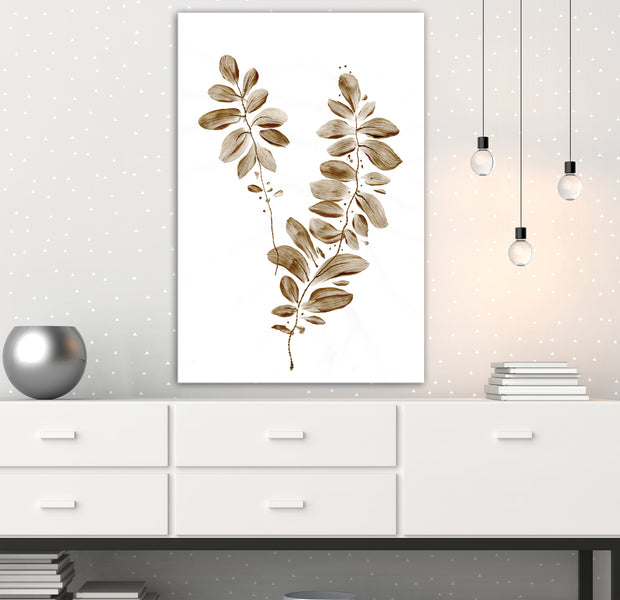 Botanical Canvas Wall Art - August Leaves