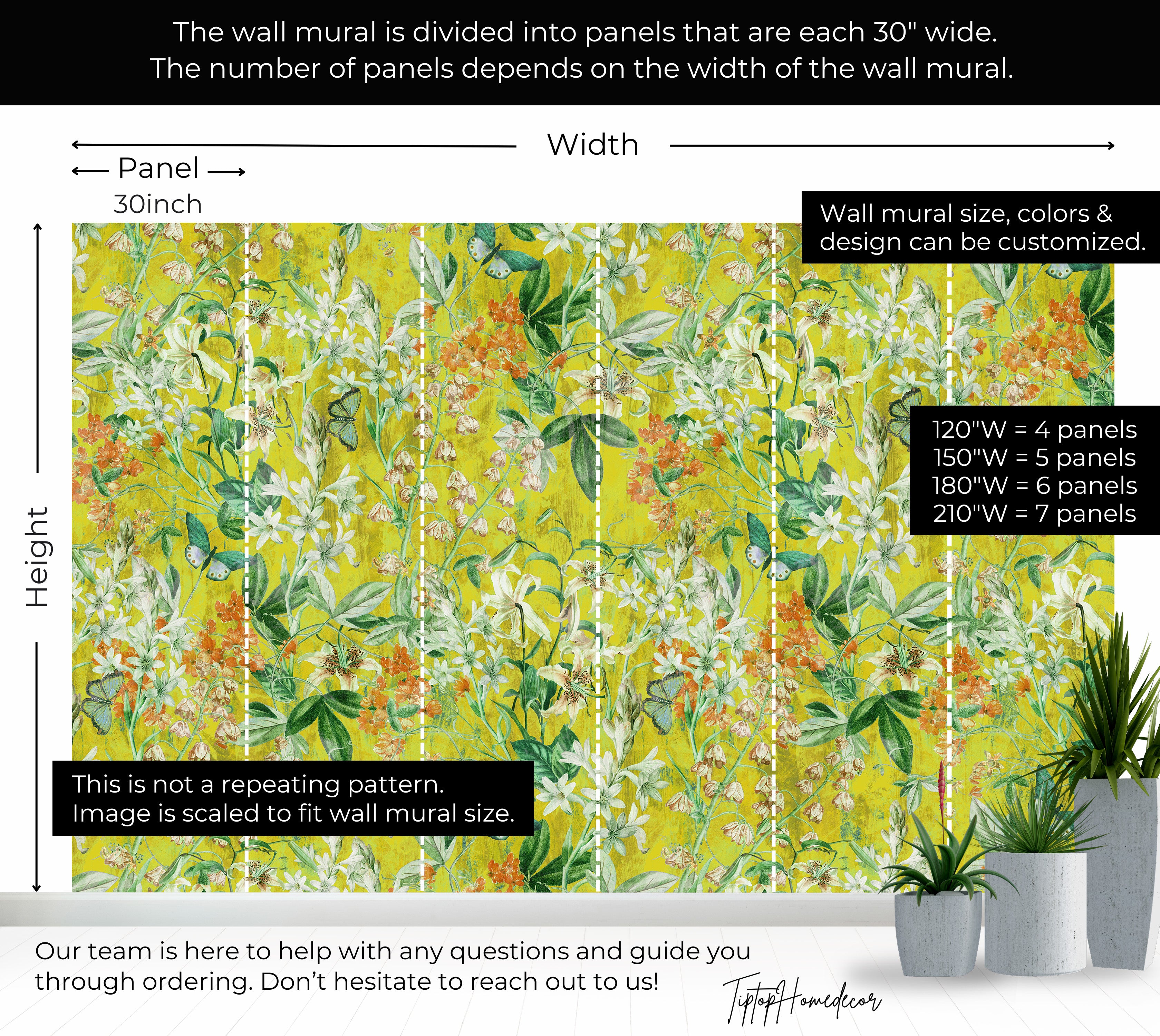 Premium Wallpaper Wall Mural - Spring Garden  Lemon